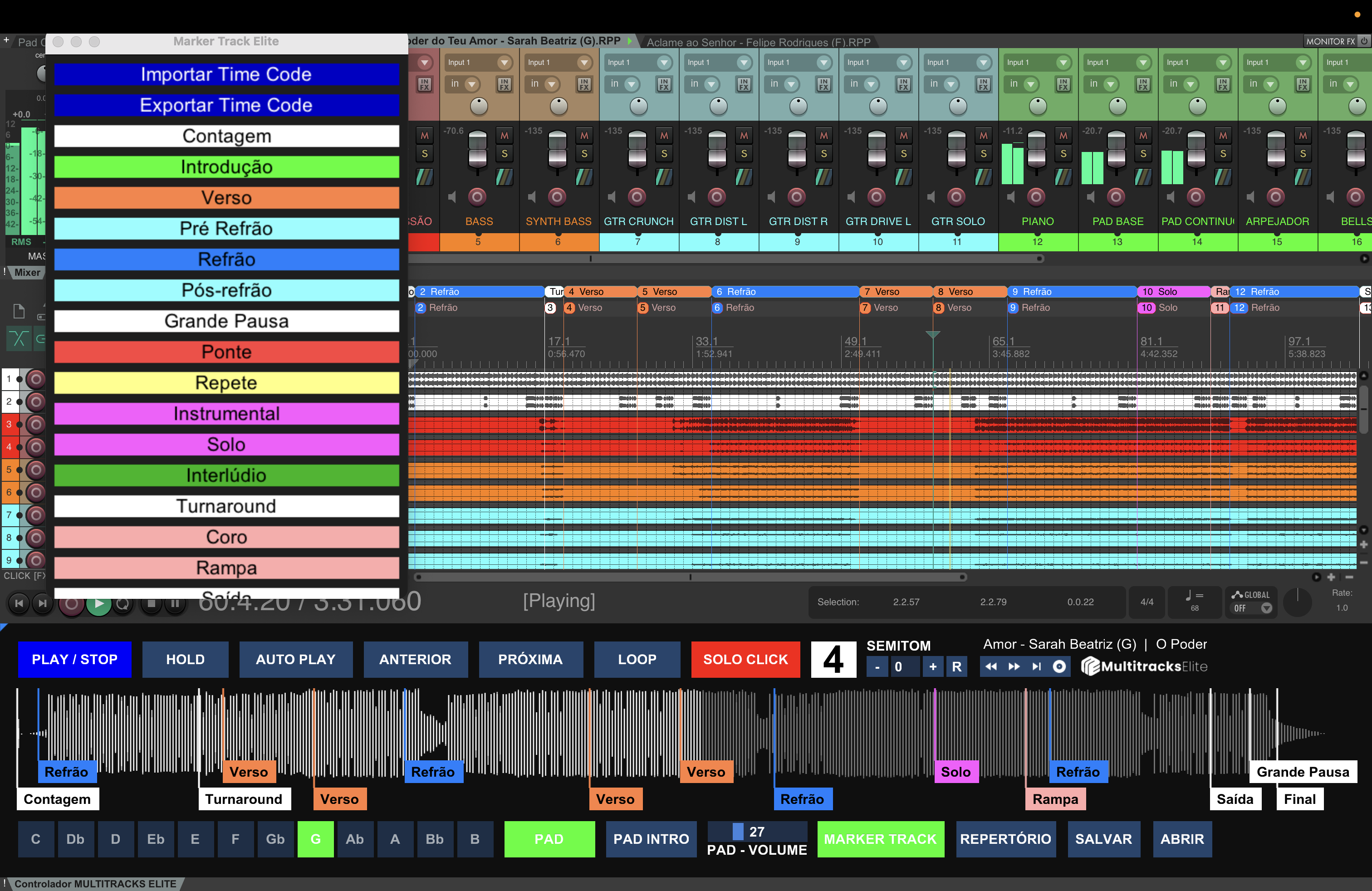 Controladora Elite - Seções do Seu Jeito em Qualquer Multitrack
